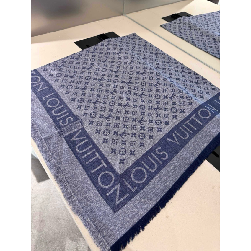 LV Lock and Go denim Shawl