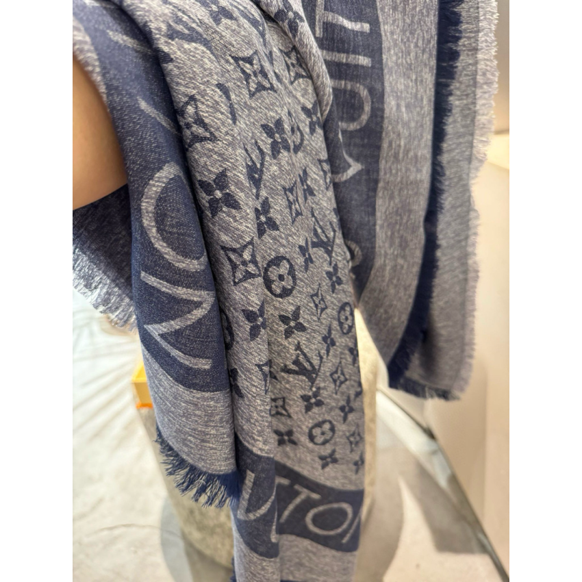 LV Lock and Go denim Shawl
