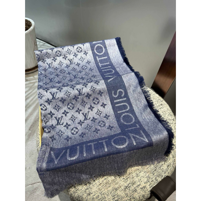 LV Lock and Go denim Shawl