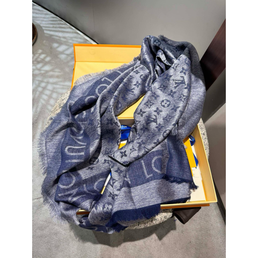 LV Lock and Go denim Shawl