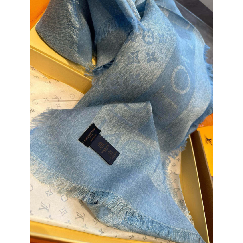 LV Lock and Go denim Shawl