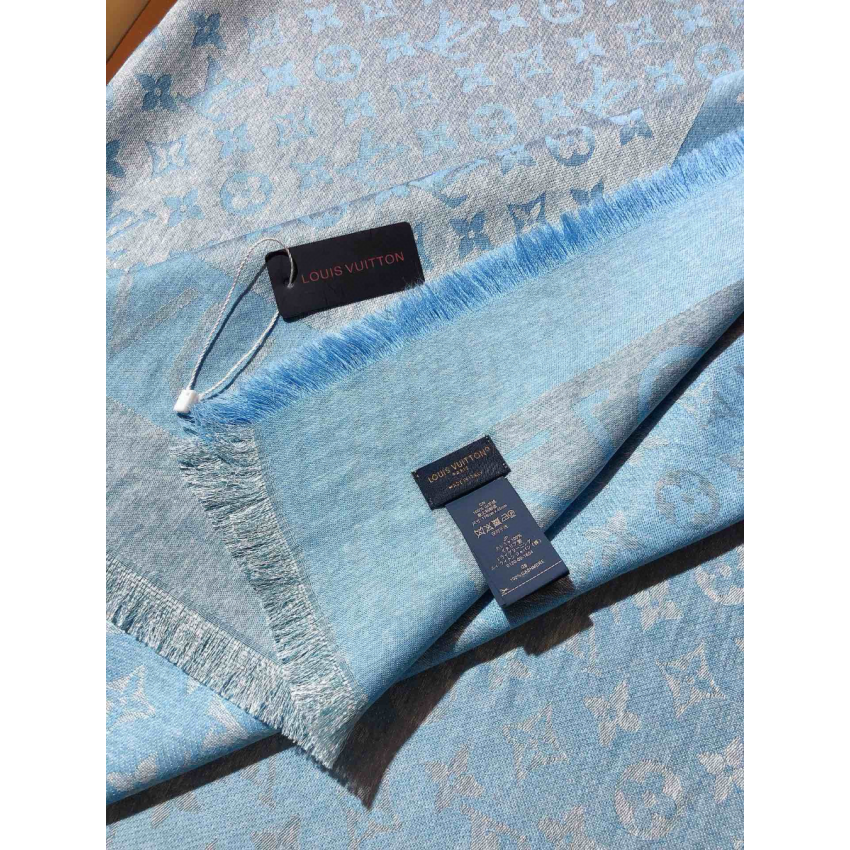 LV Lock and Go denim Shawl