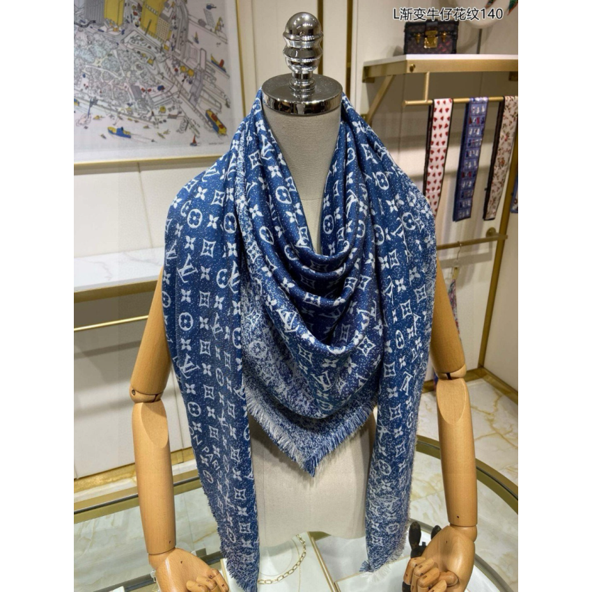 LV Denim Gradient Shawl