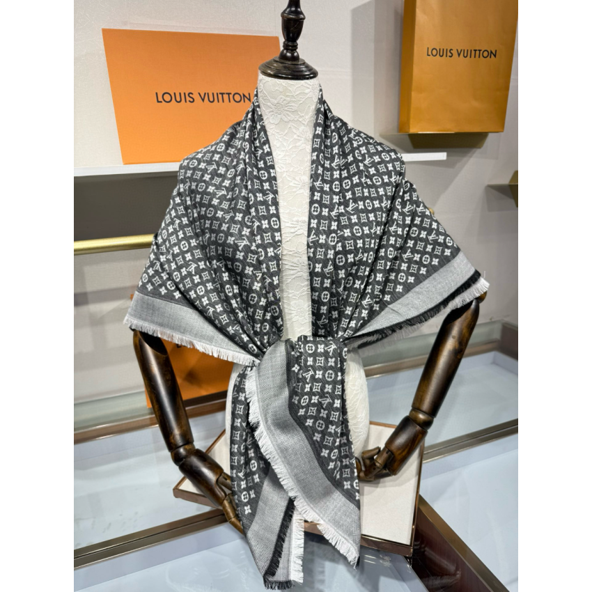 LV Denim Monogram Shawl