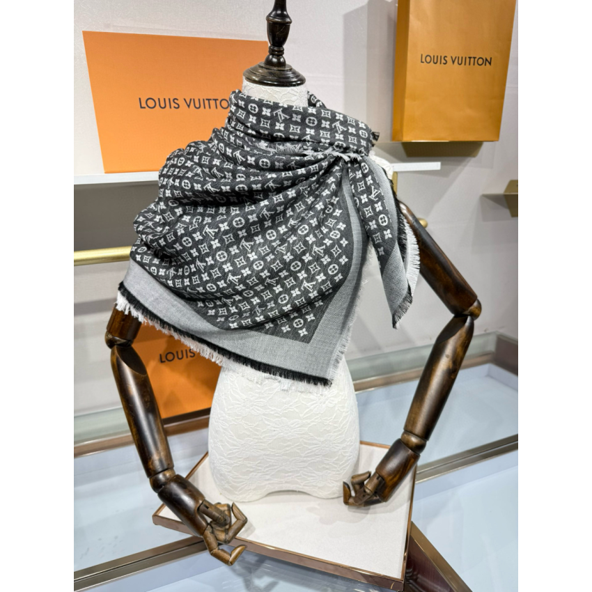 LV Denim Monogram Shawl