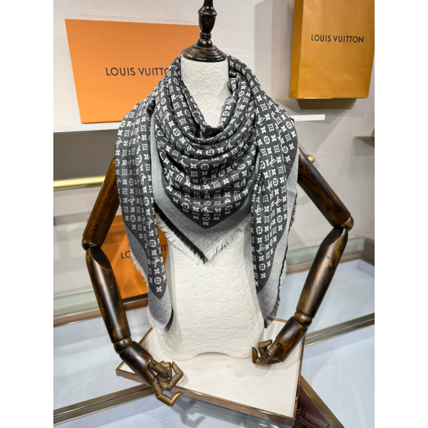 LV Denim Monogram Shawl