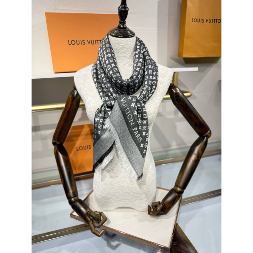 LV Denim Monogram Shawl