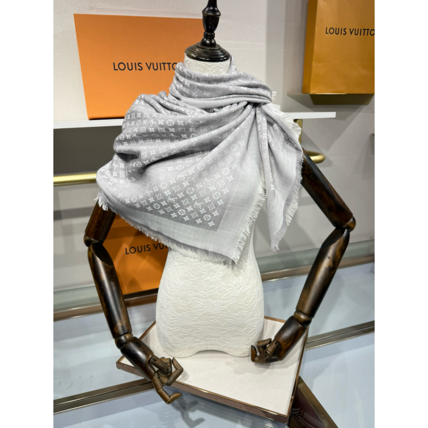 LV Denim Monogram Shawl
