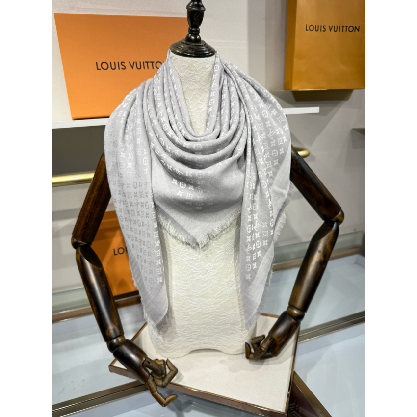 LV Denim Monogram Shawl