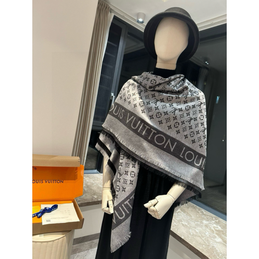 LV Lock and Go denim Shawl