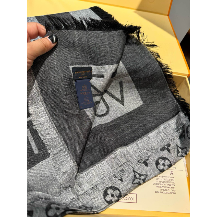 LV Lock and Go denim Shawl
