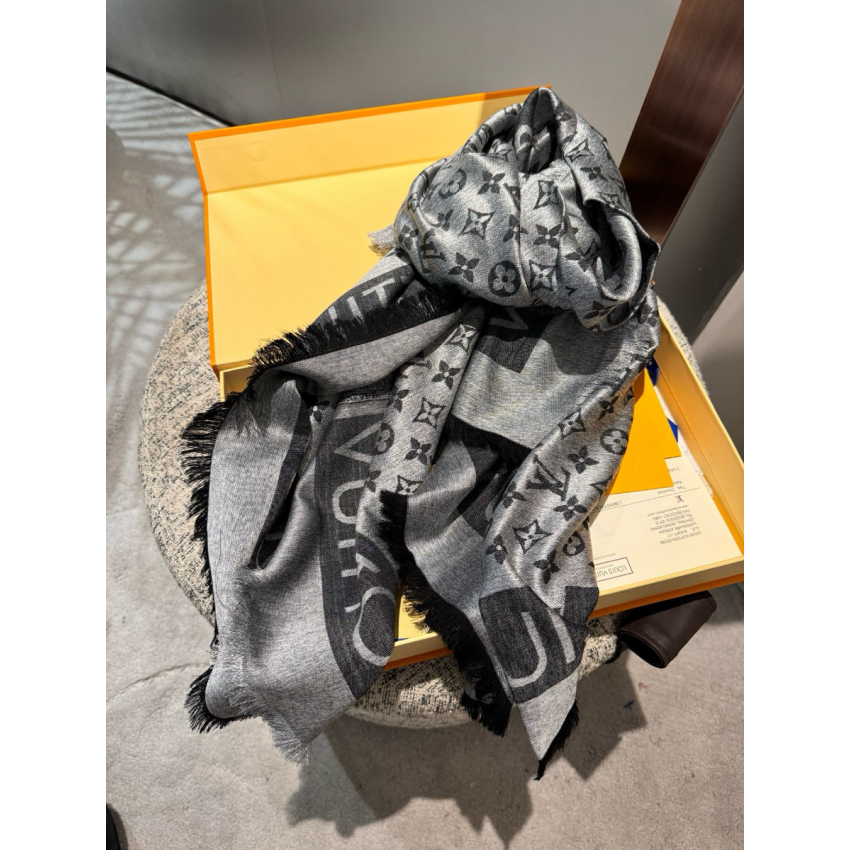 LV Lock and Go denim Shawl